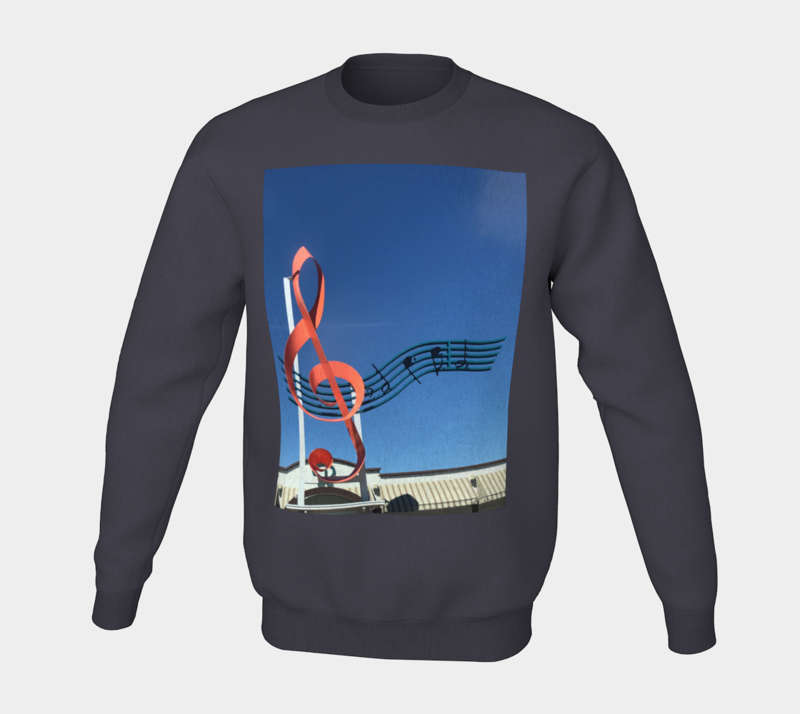 Sweatshirt for Women and Men with Music Picture, Front