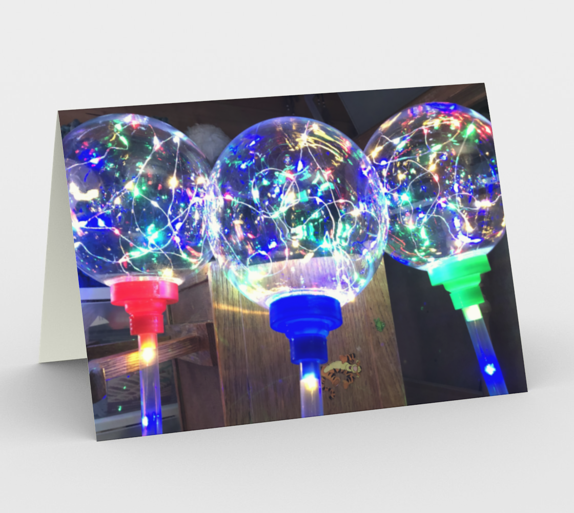 Stationery Card with our Christmas Light Ball Picture, Front