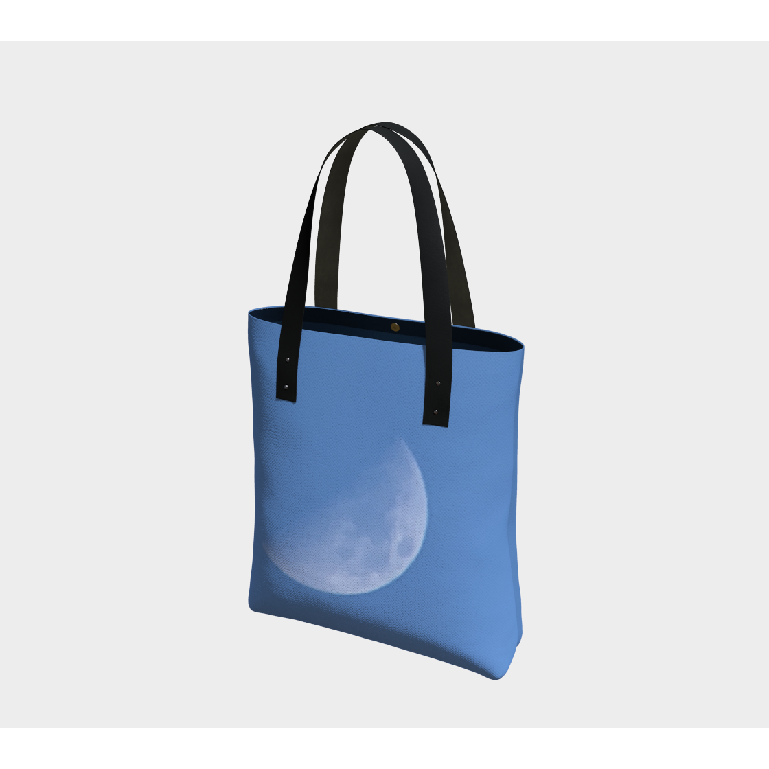 Tote Bag for Women with: Half Moon Design, Dark Inside