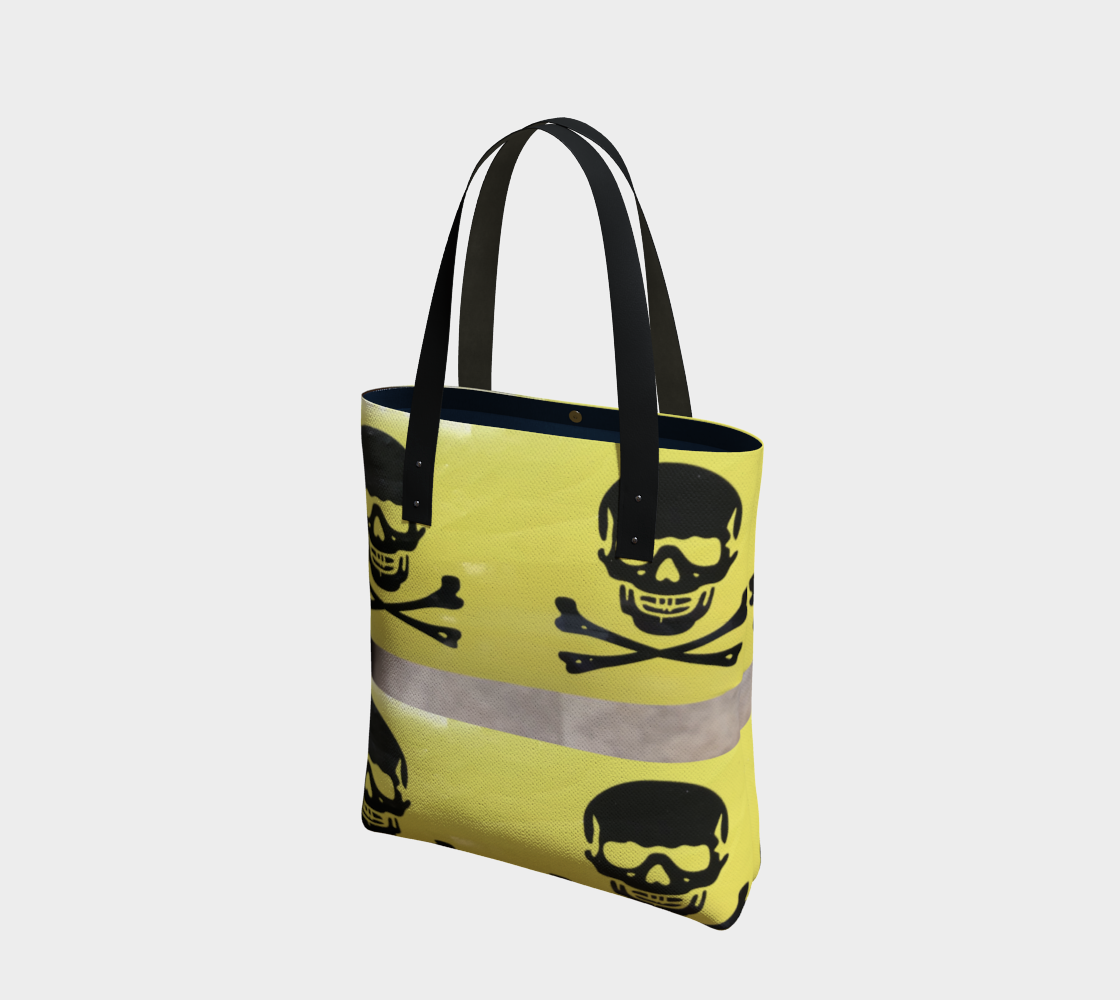Tote Bag for Women with: Skulls Design, Front Dark Inside