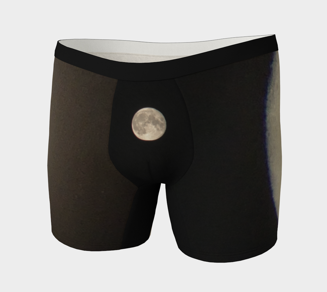 Boxer Briefs for Men: Moon at Night Design, Front