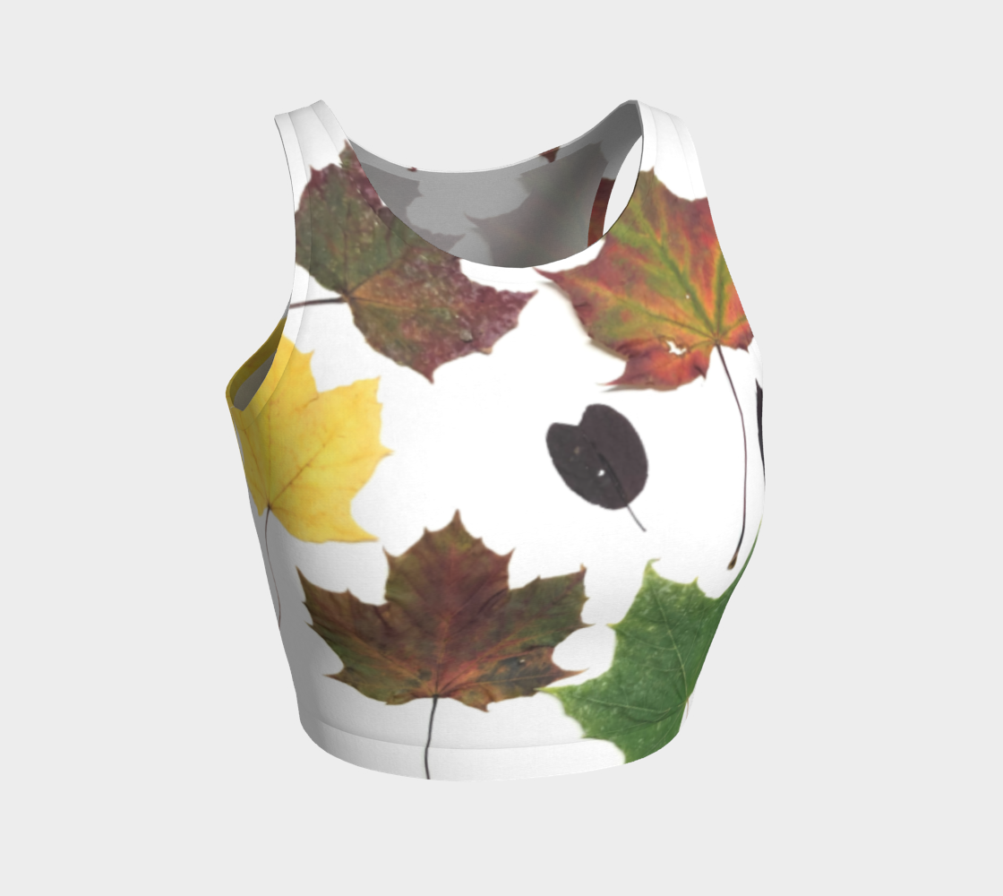 Crop Top for Women: Fall Leaves, Front View