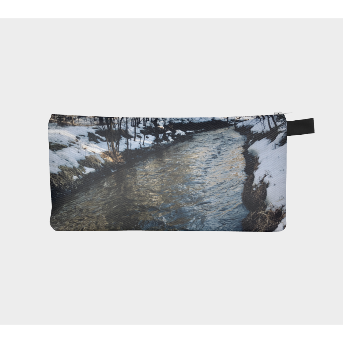 Pencil Case, Custom Designed Bag with our River Running Picture, Front