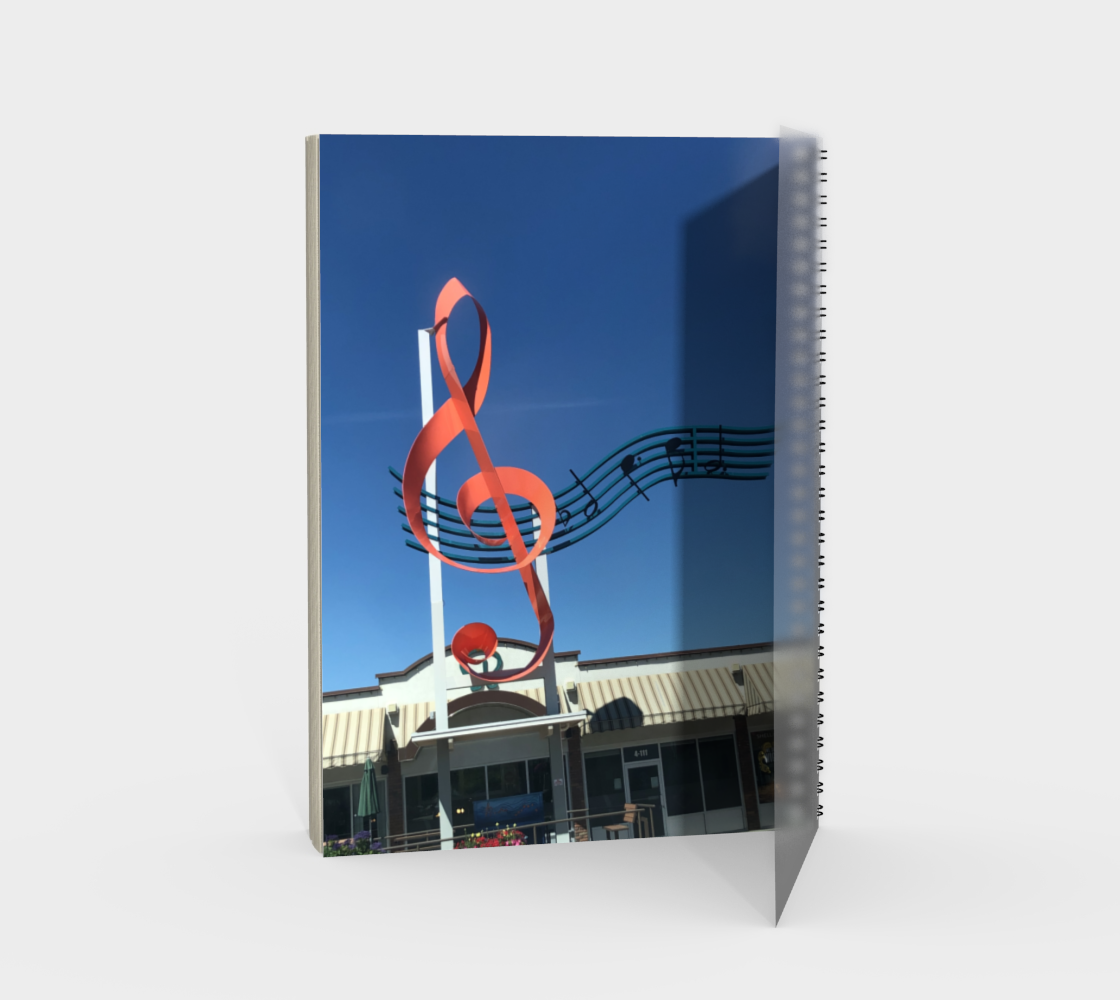 Notebook, Spiral-Bound, Custom Designed with our Music, Back