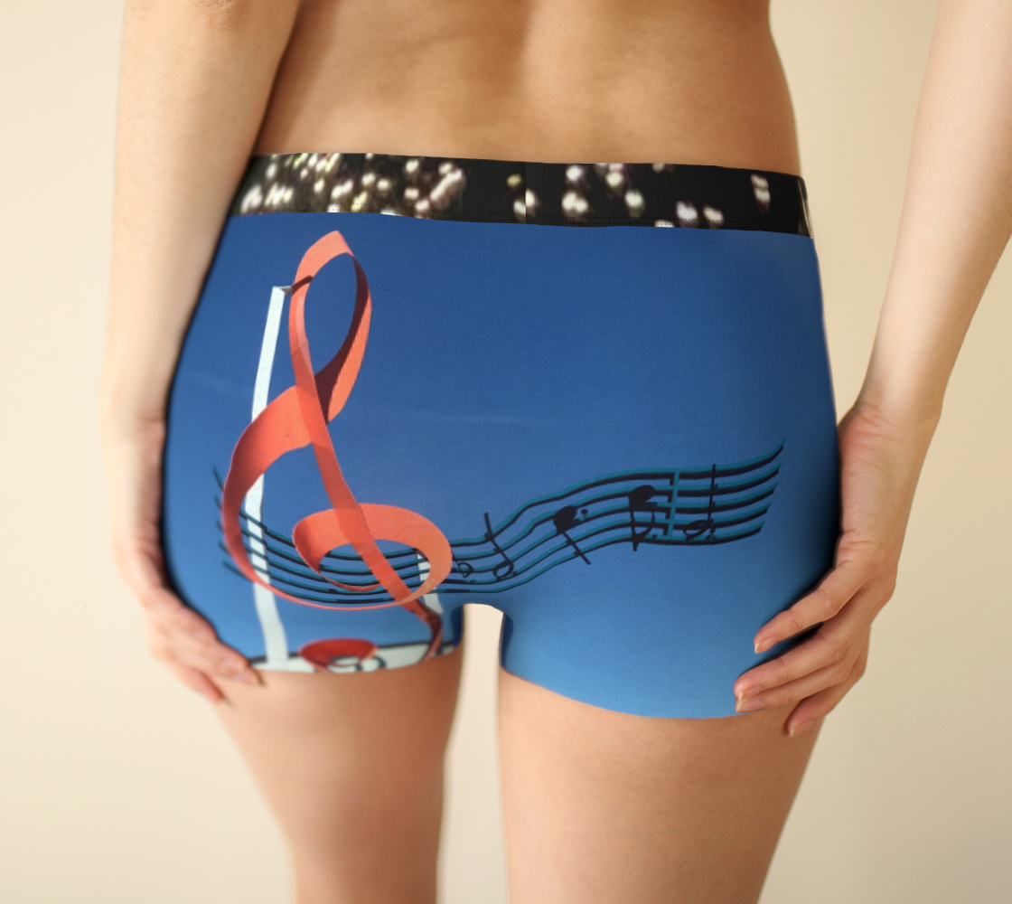 Boy Shorts, Women's Underwear, Music, Back