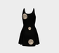 Flare Dress for Women: Moon at Night Design, Back