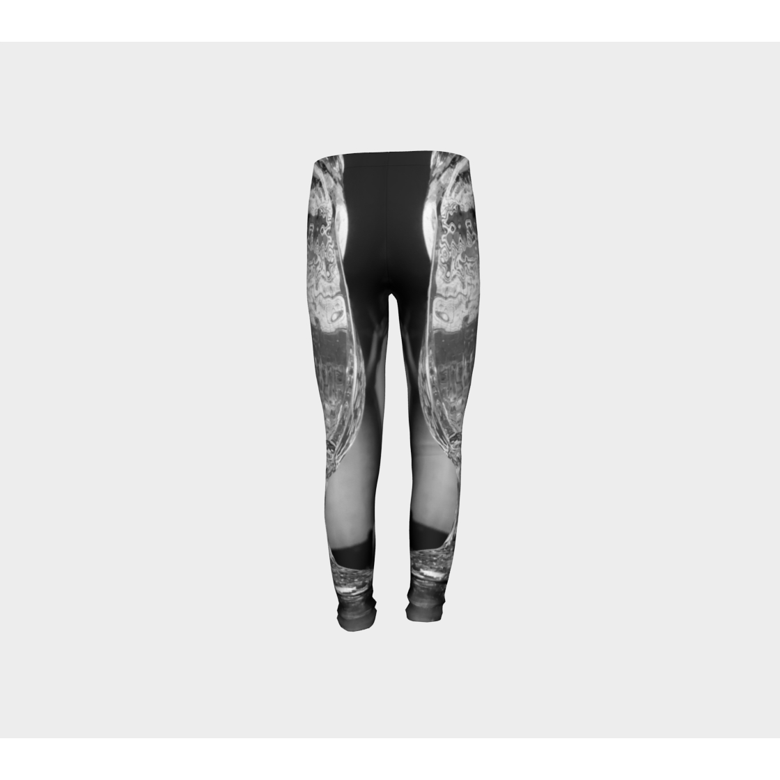 Youth Leggings for girls with: Water Glass Design, 4-5 years, back
