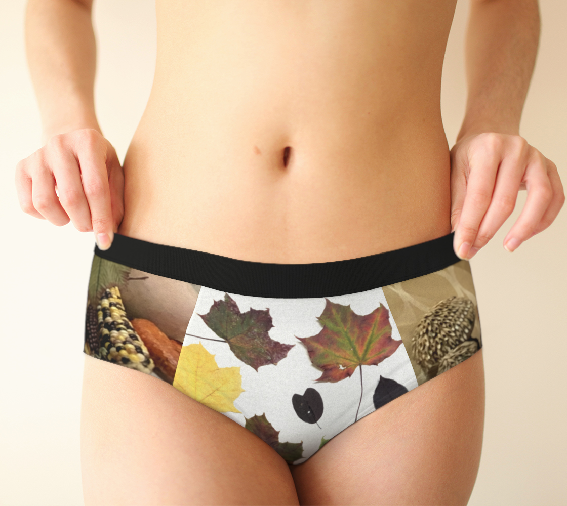 Cheeky Briefs, Women's Underwear, Cornucopia Design, Front on model