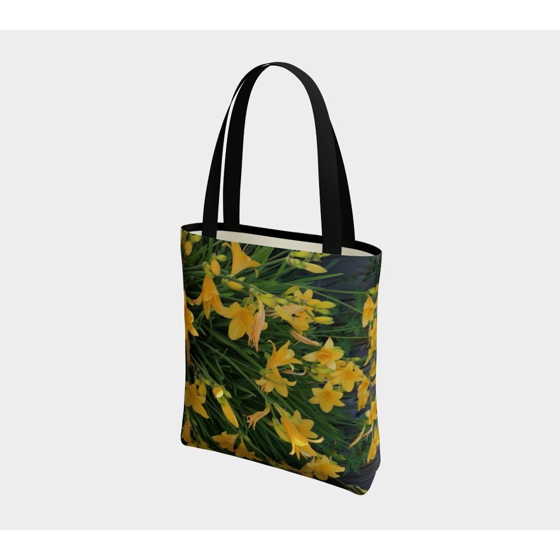 Tote Bag for Women with: Yellow Lily Design, Light Inside