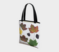 Tote Bag for Women with: Fall Leaves Design, front with tan inside