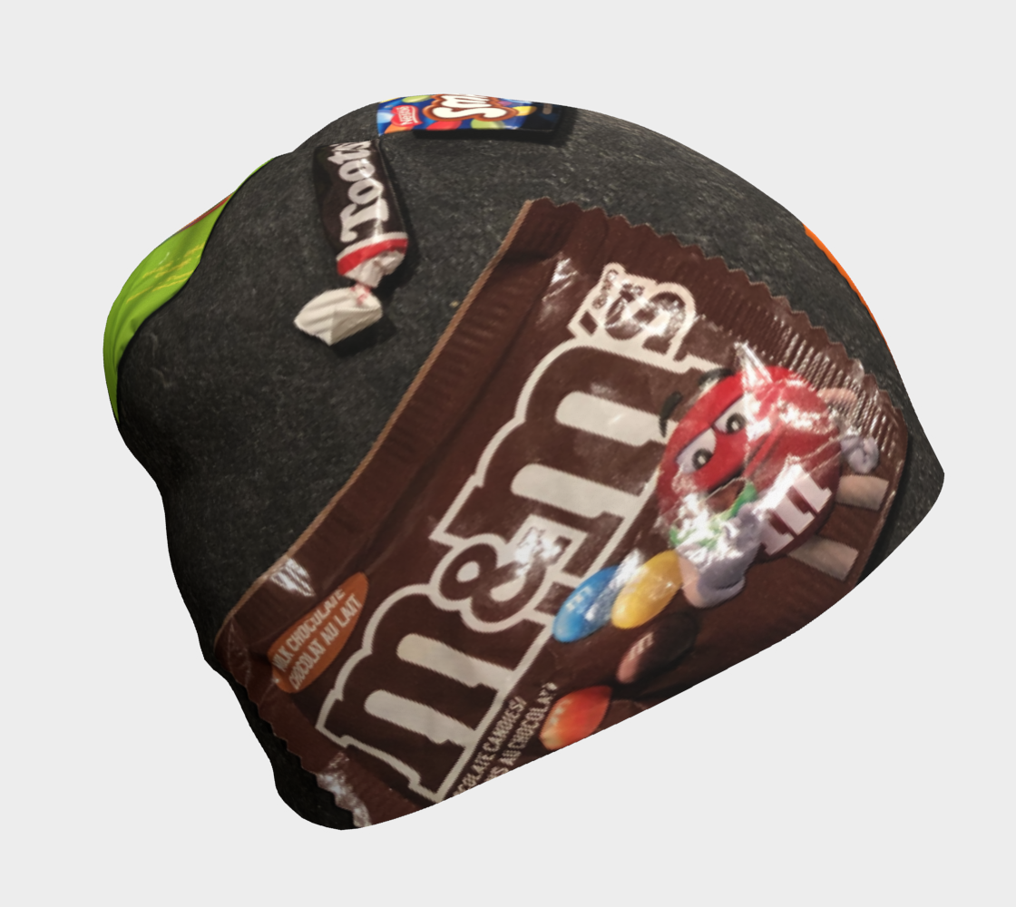 Beanie with our Halloween Candy Picture, Right Side