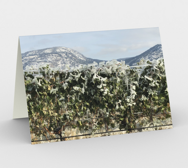 Stationery Card with our Icy Grape Vines Picture, Front