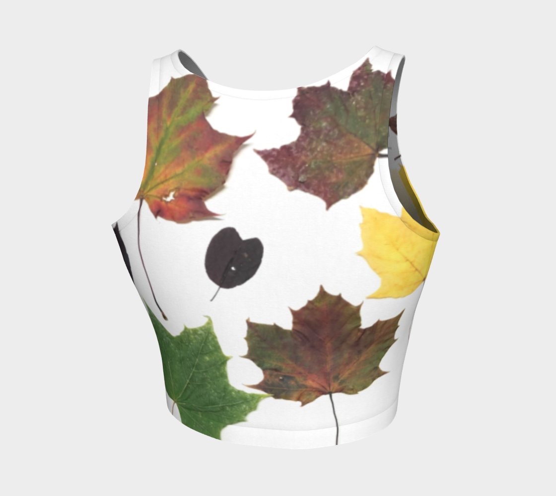 Crop Top for Women: Fall Leaves, Back View