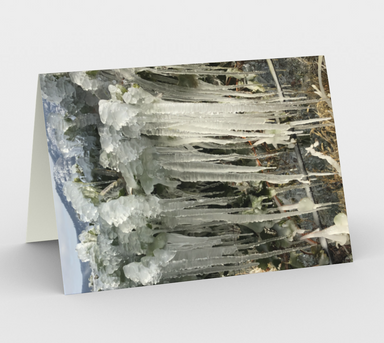 Stationery Card with our Hanging Icicles Picture, Back