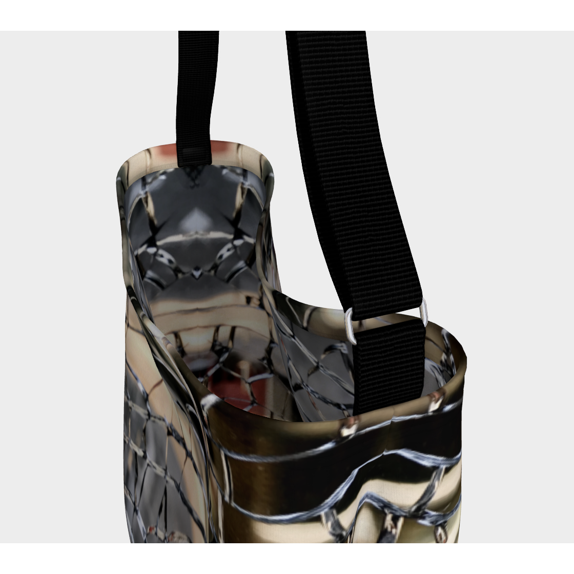 Day Tote with our Broken Glass Design, Inside