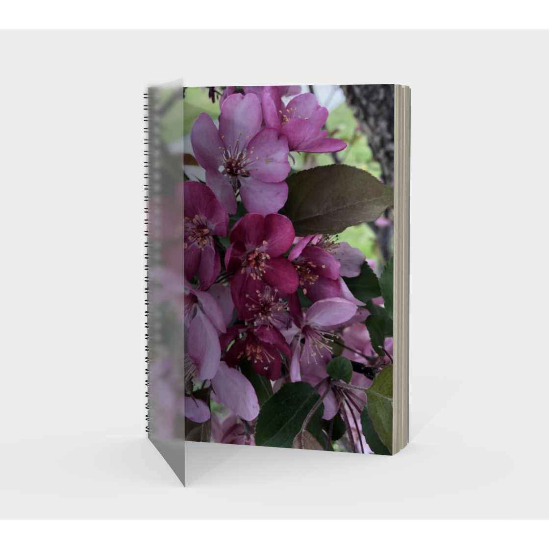 Notebook, Spiral-Bound, Custom Designed with our Flower Petal, Portrait, Front
