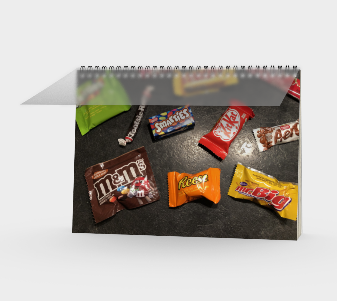 Notebook, Spiral-Bound, Custom Designed with our Halloween Candy Picture (With Cover), Front