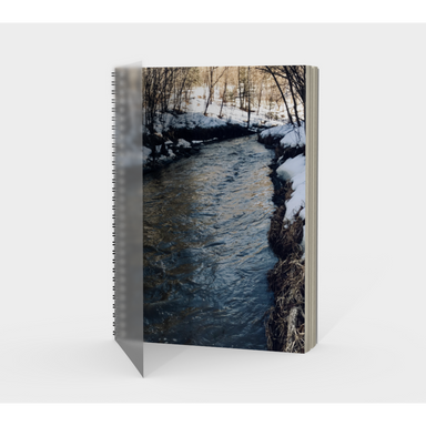 Notebook, Spiral-Bound, Custom Designed with our River Running Picture, Front