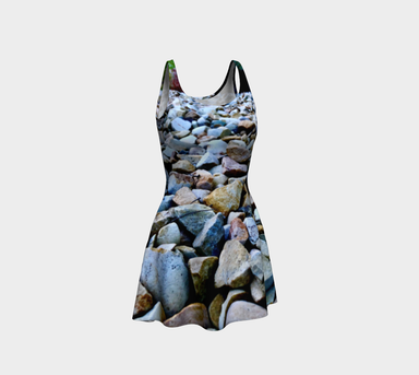Flare Dress for Women: Rocks Design, Front