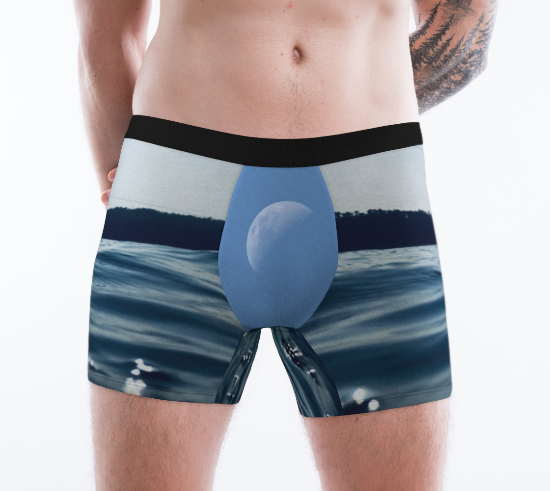Boxer Briefs for Men: Blue Lake Design, Front