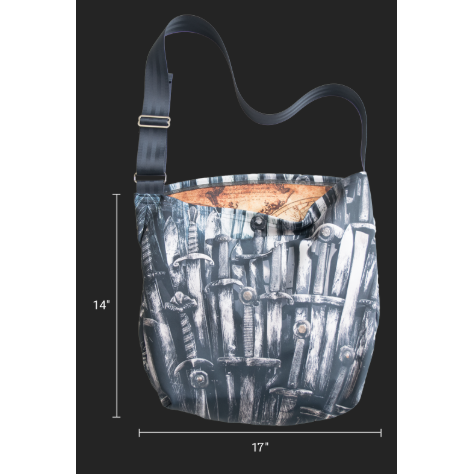Day Tote with our Broken Glass Design, Sizing
