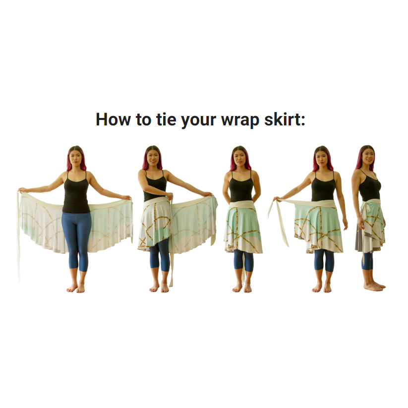 Wrap Skirt for Women with our Yellow Lily Picture, How to tie
