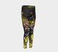 Youth Leggings for girls with: Fall Grapes Design, 8-9 years, front view