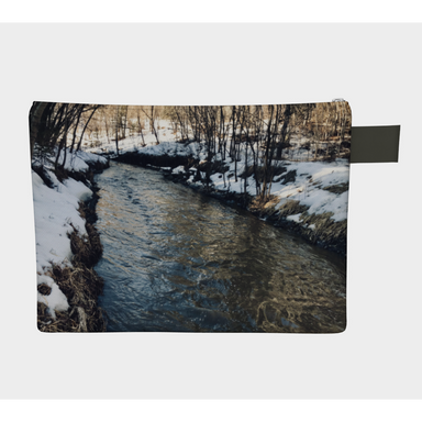 Zipper Bag, Carry-All, Custom Designed with our River Running Picture, Back