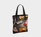 Tote Bag for Women with: Halloween Candy Design, Back dark inside