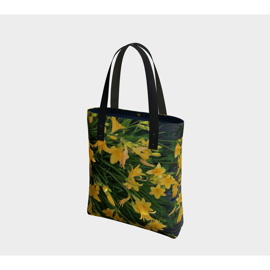 Tote Bag for Women with: Yellow Lily Design, Front