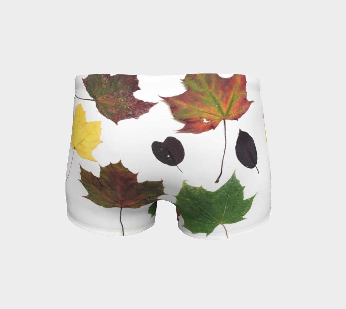 Shorts for Women: Fall Leaves, Back View