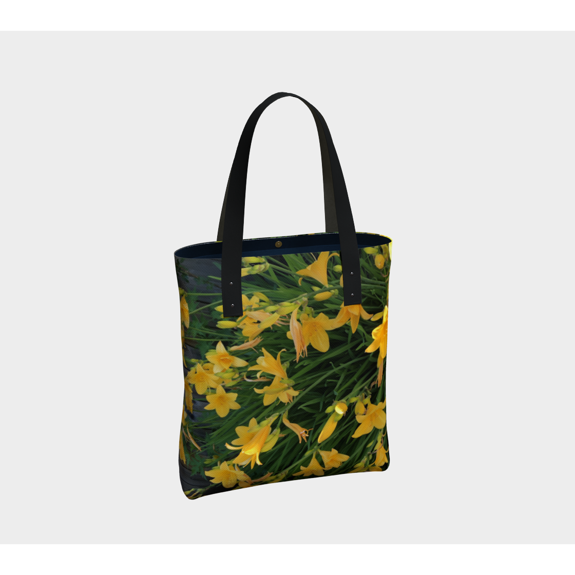 Tote Bag for Women with: Yellow Lily Design, Back