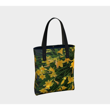 Tote Bag for Women with: Yellow Lily Design, Back