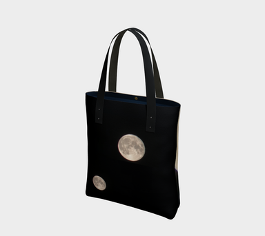 Tote Bag for Women with: Moon at Night Design, Front