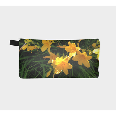 Pencil Case, Custom Designed Bag with our Yellow Lily Picture, Back