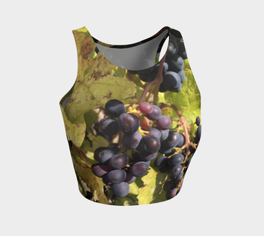Crop Top for Women: Fall Grapes, Front View