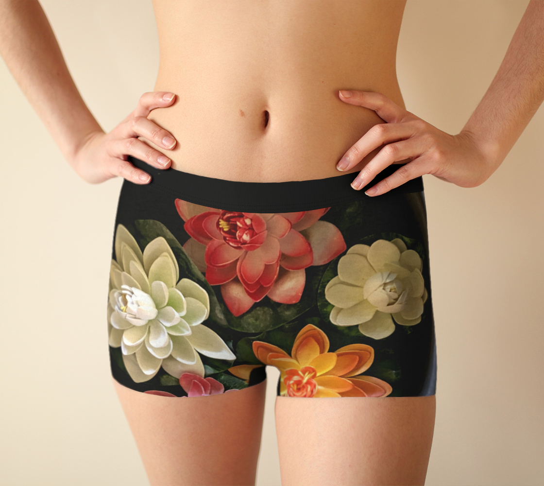 Boy Shorts, Women's Underwear, Flower Bowl, Modelled, Front