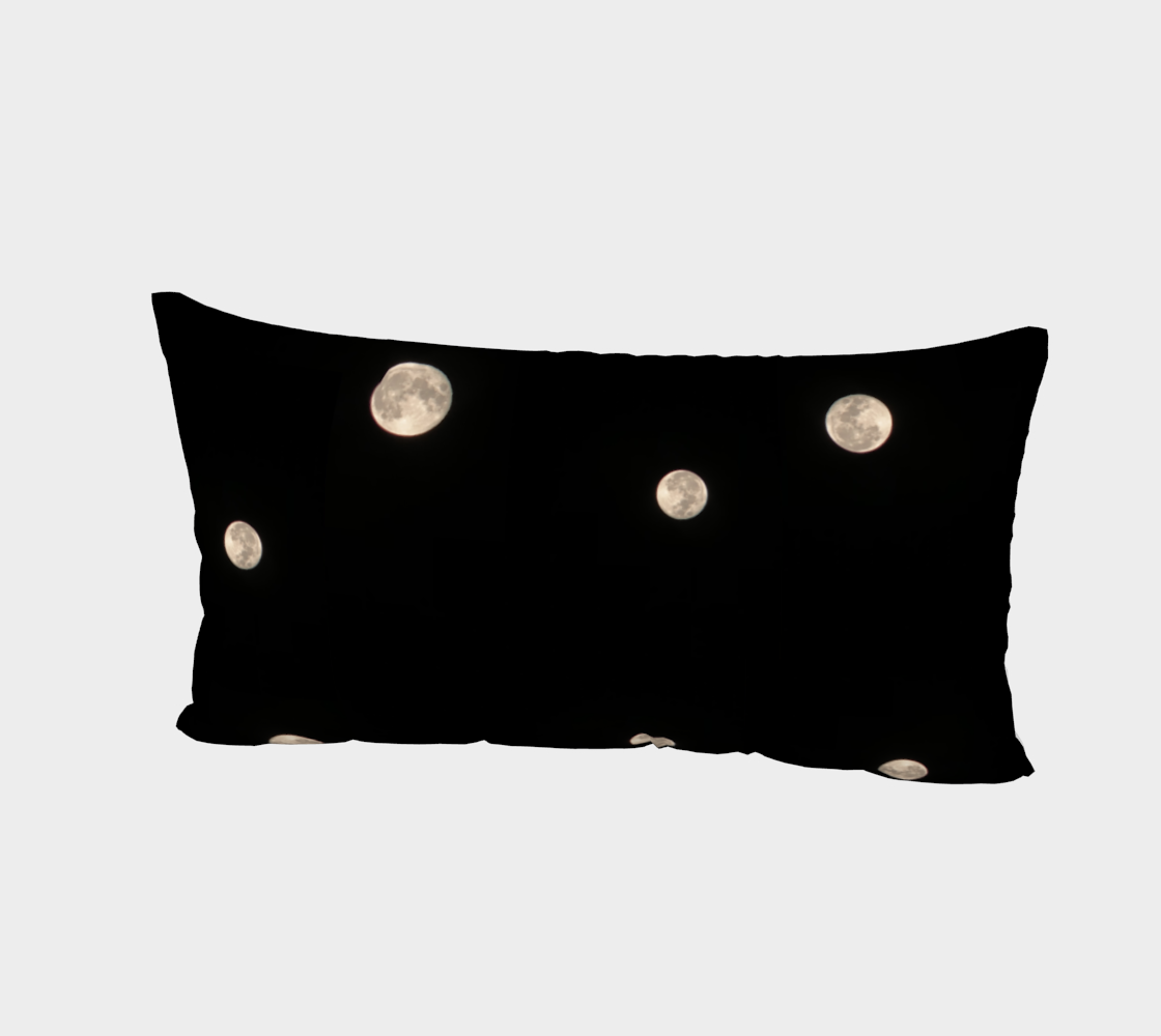 Bed Pillow Sham with our Moon at Night Picture, King Size, Front