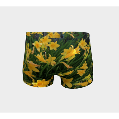Short for Women: Yellow Lily Design, Back