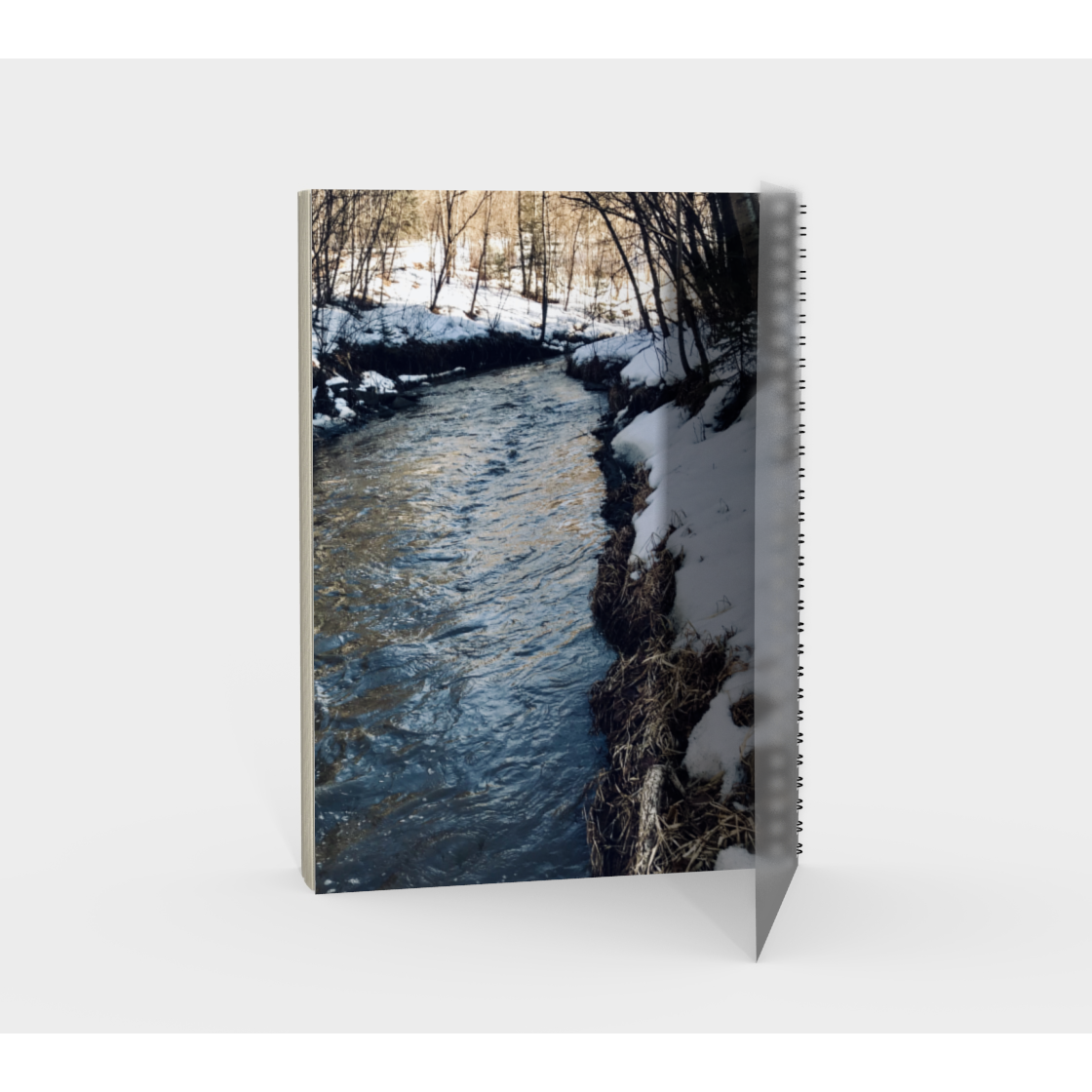 Notebook, Spiral-Bound, Custom Designed with our River Running Picture, Back