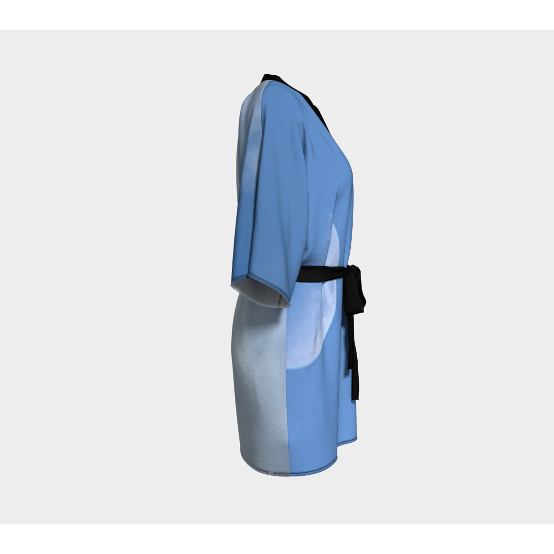 Kimono Robe for women with: Half Moon Design, Right Side