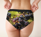 Cheeky Briefs, Women's Underwear, Fall Grapes Design, Back on model