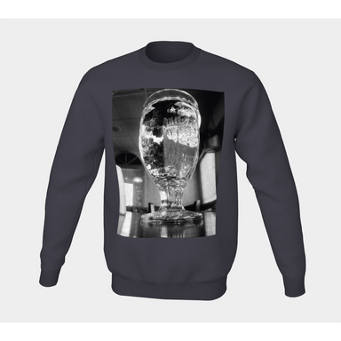 Sweatshirt for Women and Men with Water Glass Picture, Front