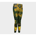 Youth Leggings for girls with: Yellow Lily Design,10-12 years, Front