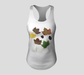 Racerback Tank Top for women: Fall Leaves Design, Front View