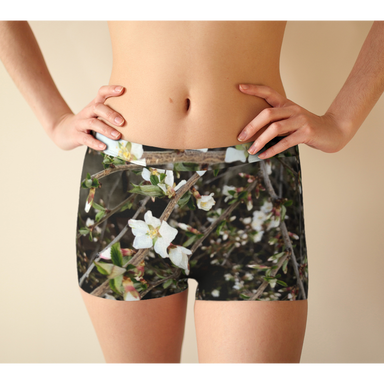 Boy Shorts, Women's Underwear, Flowery Tree Design, Front