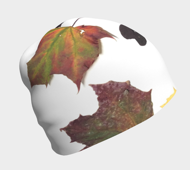 Beanie with our Fall Leaves Picture, Right Side View