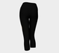 Yoga Capris for Women with: Moon at Night Design, Back