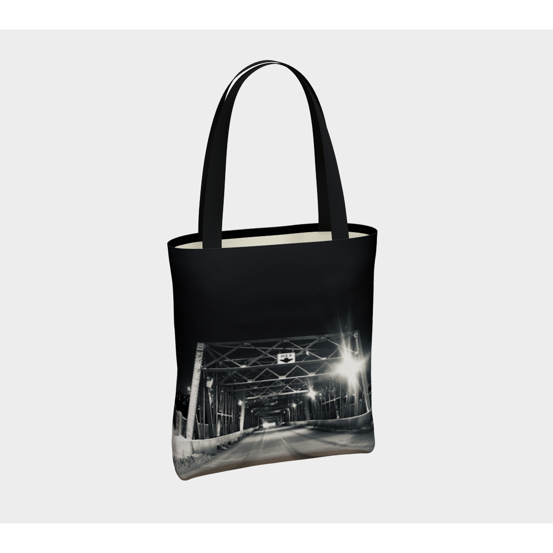 Tote Bag for Women with: Bridge at Night Design, Light inside