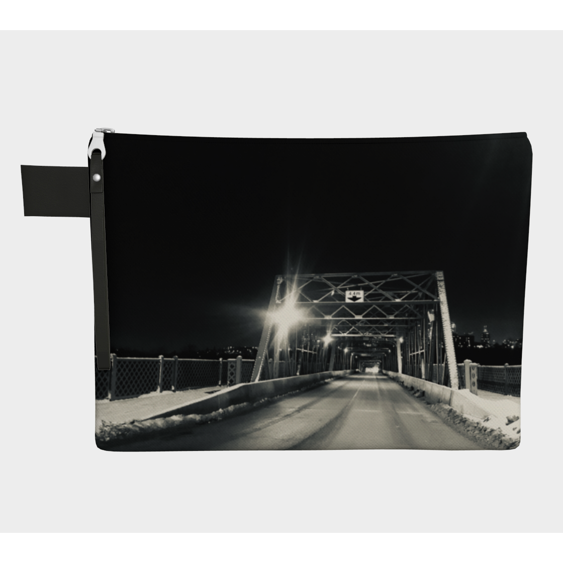 Zipper Bag, Carry-All, Custom Designed with our Bridge at Night Picture, Front
